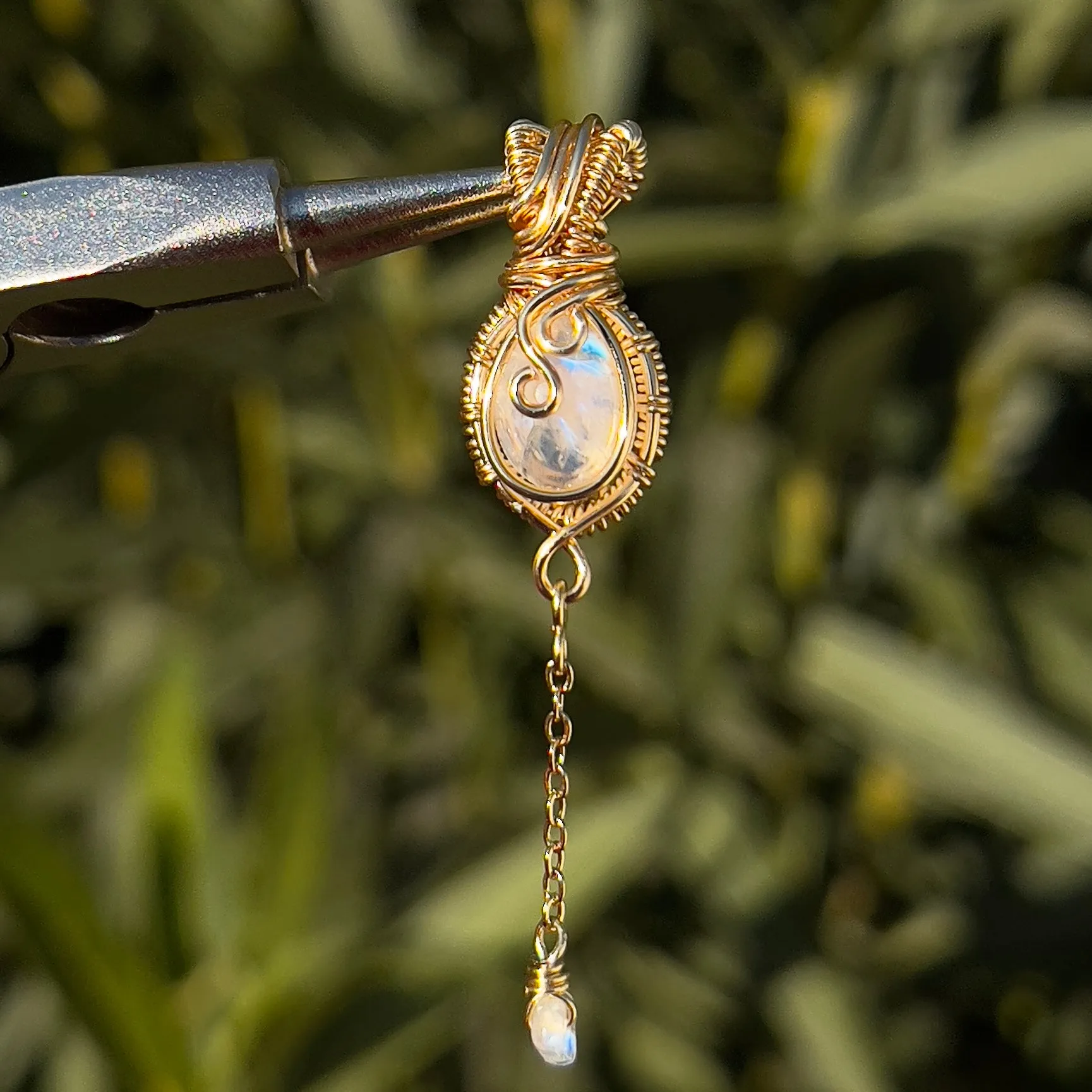 Avatea in Rainbow Moonstone Mini Pendant ✵ Made to Order ✵